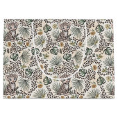 Leopard Safari Kids Floral Jungle Pattern Groot Cadeauzakje (Voorkant)