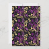 Leopard Safari Palm Leaves Paars Gold Birthday Bedankkaart (Achterkant)