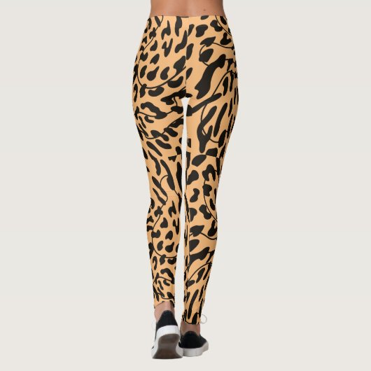 Leopard Safari Print Leggings (Achterkant)