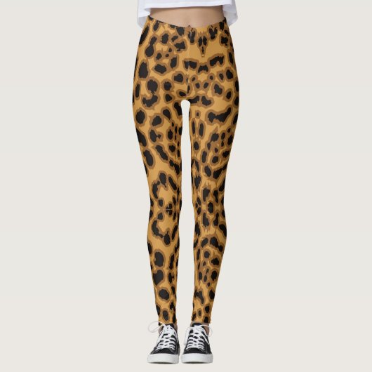 Leopard Safari Print Leggings (Voorkant)