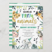 Leopard Safari roept alle feestdieren op de dag Kaart (Voorkant / Achterkant)