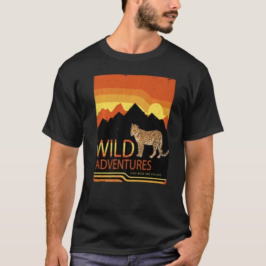 Leopard safari savannah Africa wild cat adventure T-shirt (Voorkant)