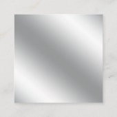 Leopard Salon Silver Blue Chandelier Vierkante Visitekaartje (Achterkant)