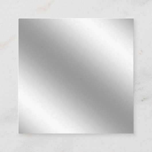 Leopard Salon Silver Blue Chandelier Vierkante Visitekaartje (Achterkant)