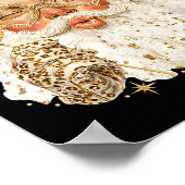 Leopard Santa Christmas Funny Gift For Women, Girl Poster (Hoek)