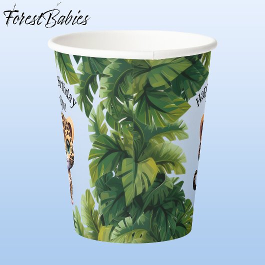 Leopard 🐆 Schattige Tropisch Oerwoud Safari Wild  Papieren Bekers