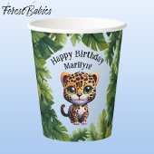Leopard 🐆 Schattige Tropisch Oerwoud Safari Wild  Papieren Bekers