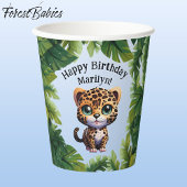 Leopard 🐆 Schattige Tropisch Oerwoud Safari Wild  Papieren Bekers