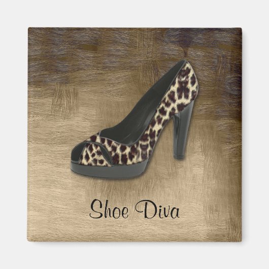 Leopard Schoen Diva Magnet (Voorkant)