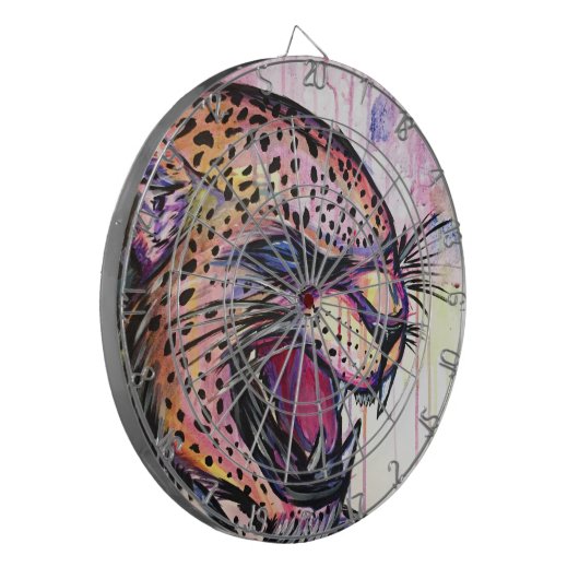 Leopard Scream Dartbord (Voorkant Links)