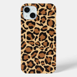 Leopard Seamless Pattern iPhone 15 Mini Hoesje