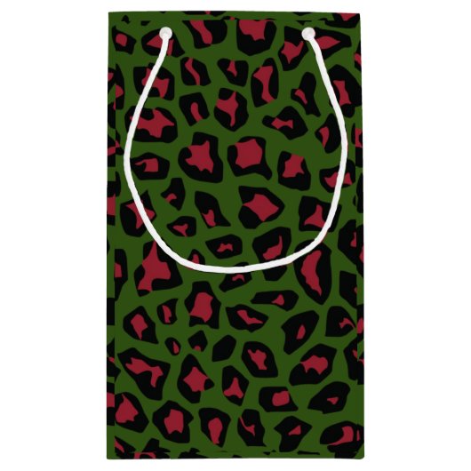 Leopard Seamless Pattern Klein Cadeauzakje (Achterkant)