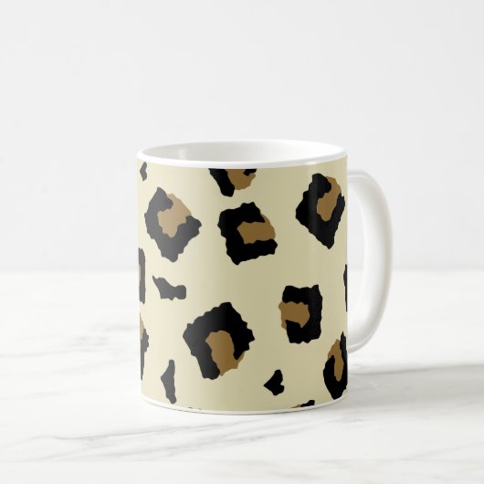 Leopard Seamless Pattern Koffiemok (Voorkant rechts)