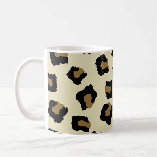 Leopard Seamless Pattern Koffiemok (Links)