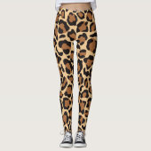 Leopard Seamless Pattern Leggings (Voorkant)