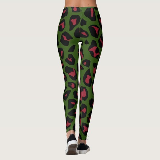 Leopard Seamless Pattern Leggings (Achterkant)