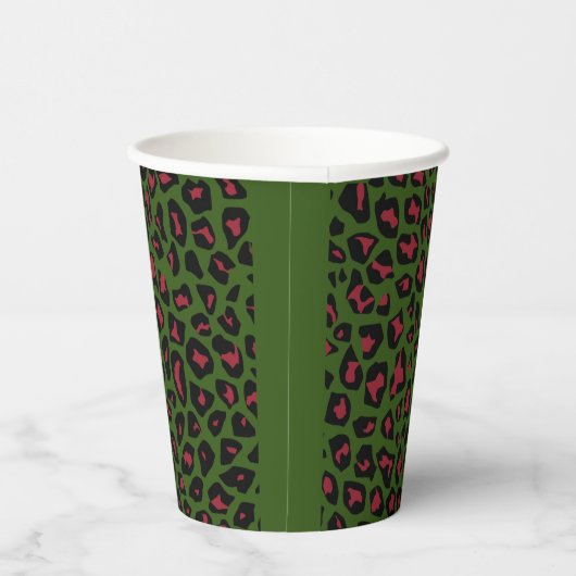 Leopard Seamless Pattern Papieren Bekers (Rechts)