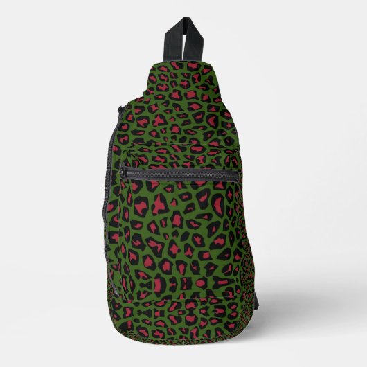 Leopard Seamless Pattern Sling Bag (Voorkant)