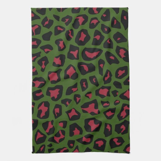 Leopard Seamless Pattern Theedoek (Verticaal)