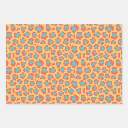 Leopard Set in trendy kleur 2025 Inpakpapier Vel (Voorkant)
