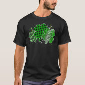 Leopard Shamrock Lucky Charm Men Women Irish St Pa T-shirt (Voorkant)