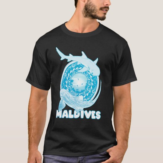 Leopard Shark Whitetip Reef Shark Malediven Duiken T-shirt (Voorkant)