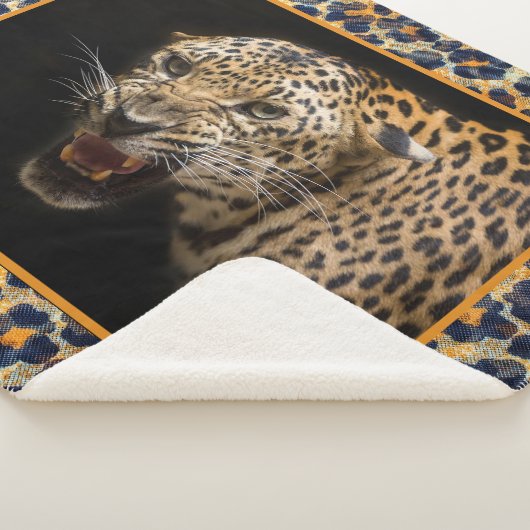 Leopard Sherpa Blanket Deken (3/4)
