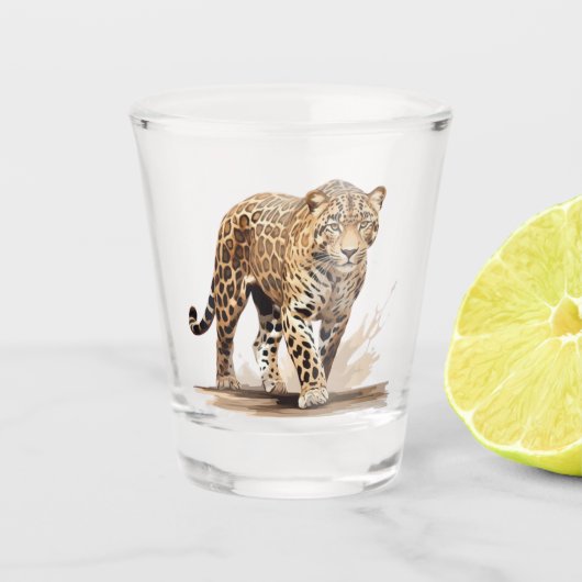 Leopard Shot Glas (Voorkant)