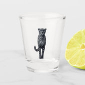 Leopard shot glass glas (Voorkant)
