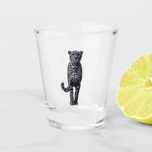 Leopard shot glass glas (Voorkant)