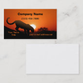 Leopard Silhouette Sunset Visitekaartje (Voorkant / Achterkant)