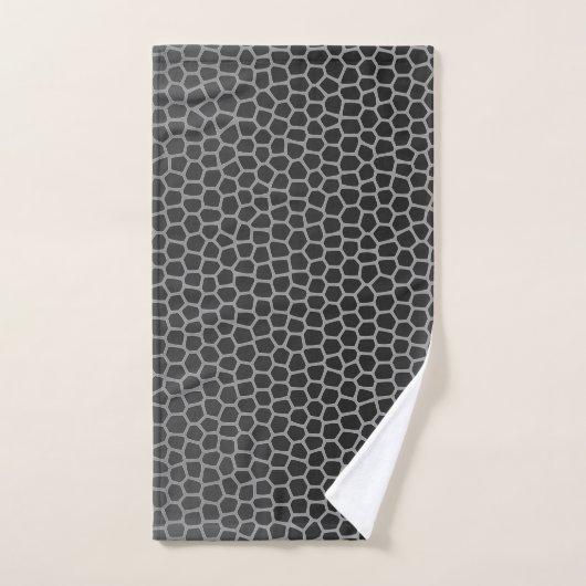 LEOPARD SILVER GRAY BATHROOM TOWEL SET BAD HANDDOEK (Handdoek)