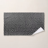 LEOPARD SILVER GRAY BATHROOM TOWEL SET BAD HANDDOEK (Handdoek)