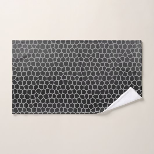 LEOPARD SILVER GRAY BATHROOM TOWEL SET BAD HANDDOEK (Handdoek)