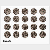 Leopard Skin achtergrond Ronde Sticker (Vel)