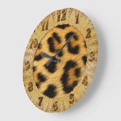Leopard Skin Animal Print Grote Klok (Hoek)