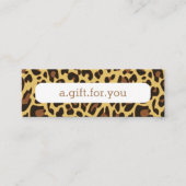 Leopard Skin Animal Print Pattern Discount Cadeau Mini Visitekaartje (Voorkant)