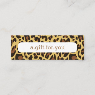 Leopard Skin Animal Print Pattern Discount Cadeau Mini Visitekaartje