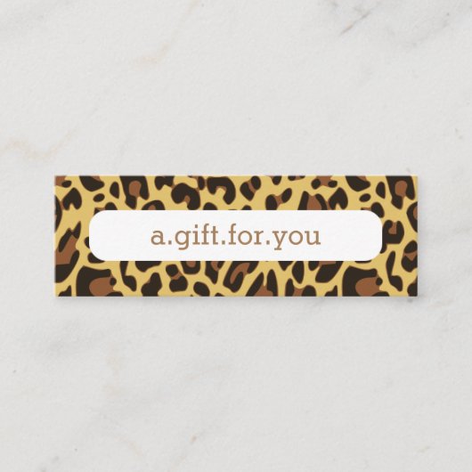 Leopard Skin Animal Print Pattern Discount Cadeau Mini Visitekaartje (Voorkant)