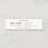 Leopard Skin Animal Print Pattern Discount Cadeau Mini Visitekaartje (Achterkant)