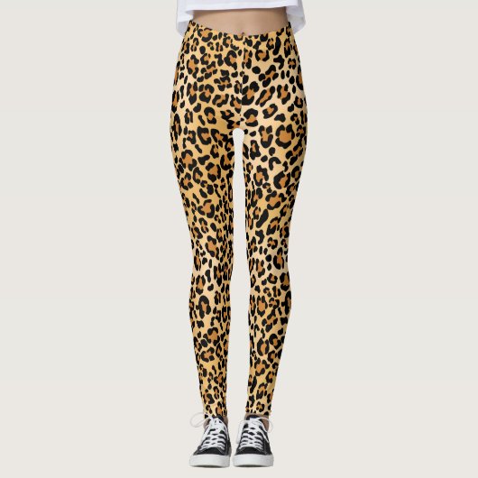 Leopard skin Animal Skin Print Leggings (Voorkant)