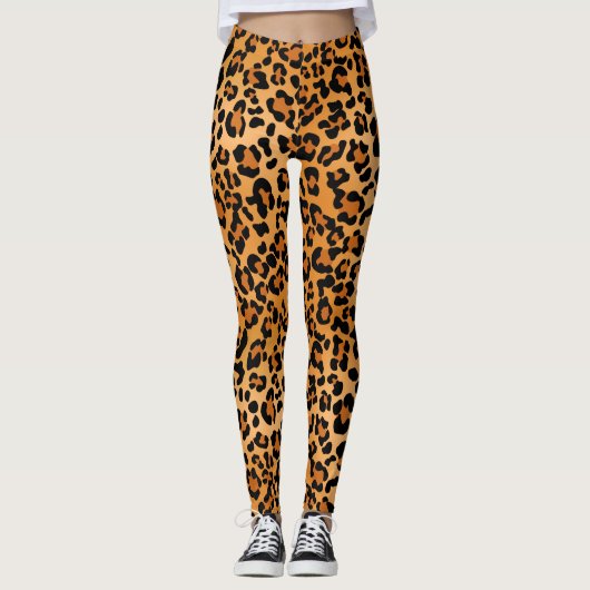 Leopard skin Animal Skin Print Leggings (Voorkant)