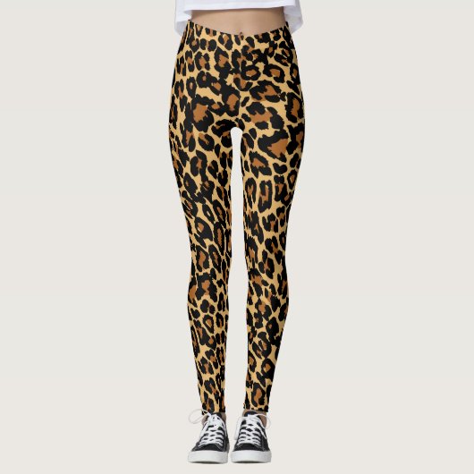 Leopard skin Animal Skin Print Leggings (Voorkant)