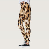 Leopard Skin, Authentiek Wildlife Patroon. Leggings (Links)