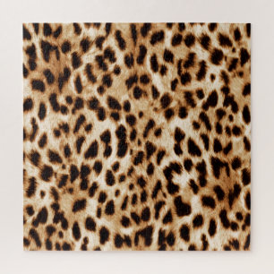 Leopard Skin, Authentiek Wildlife Patroon. Legpuzzel