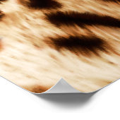 Leopard Skin, Authentiek Wildlife Patroon. Poster (Hoek)