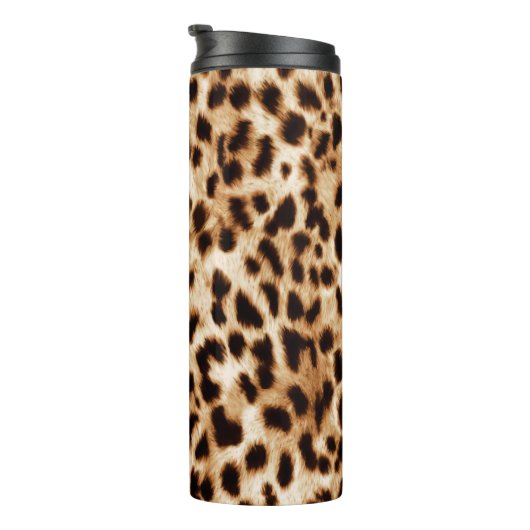 Leopard Skin, Authentiek Wildlife Patroon. Thermosbeker (Geroteerd rechts)