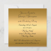 Leopard skin Birthday party Invitation Kaart (Achterkant)