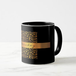 Leopard Skin Black Honey Gold Stripes Name Safari Mok
