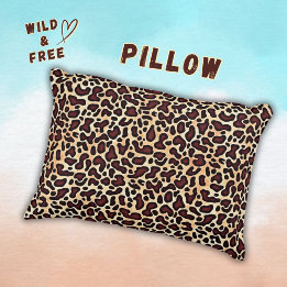 Leopard Skin Brown Cream Pattern - Accent Kussen